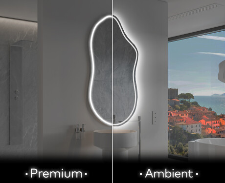 LED Badeværelses spejl med uregelmæssig form F223