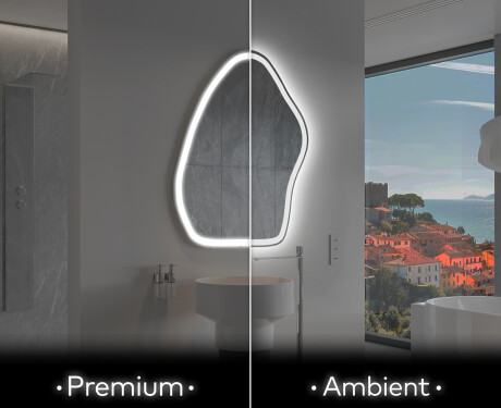 LED Badeværelses spejl med uregelmæssig form G222