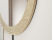 Rundt spejl med dekorativ metalfinish L288 #3