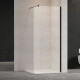 Walk-in-skab i gennemsigtigt glas med sort profil #2