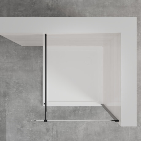 Walk-in-skab i gennemsigtigt glas med sort profil #4