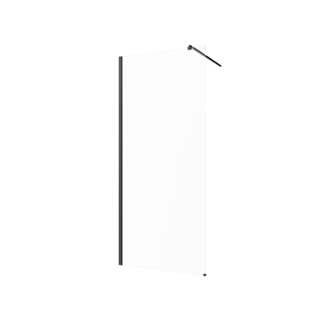 Walk-in-skab i gennemsigtigt glas med sort profil #6