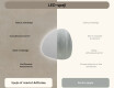 LED Badeværelses spejl med uregelmæssig form 54x54cm med koldt LED-lys 7000K, varmt lys 3000K eller neutralt lys 4500K #6
