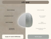 LED Badeværelses spejl med uregelmæssig form 74x74cm med koldt LED-lys 7000K, varmt lys 3000K eller neutralt lys 4500K #6