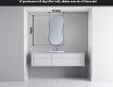 LED Badeværelses spejl med uregelmæssig form K221 #4