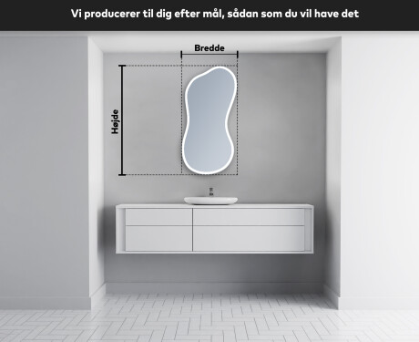 LED Badeværelses spejl med uregelmæssig form K222 #4