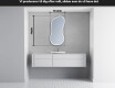 LED Badeværelses spejl med uregelmæssig form K223 #5