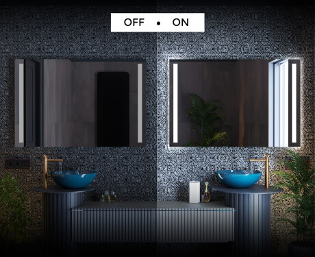 Spejl med lys til badeværelse L02 #3