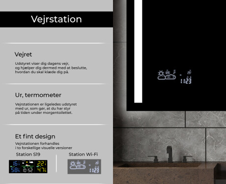Spejl med lys til badeværelse L02 #5