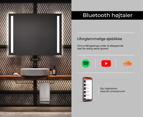 Spejl med lys til badeværelse L02 #6