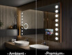 Spejl med lys til badeværelse L06