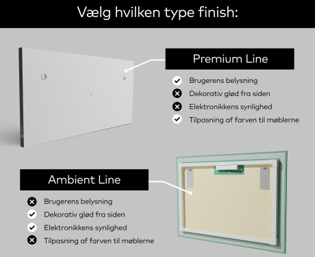Badeværelsesspejle med LED lys til væg L09 #2