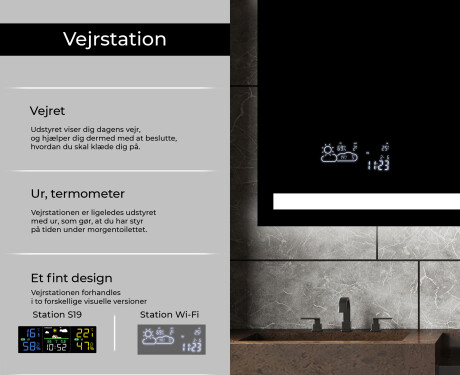 Badeværelsesspejle med LED lys til væg L09 #5