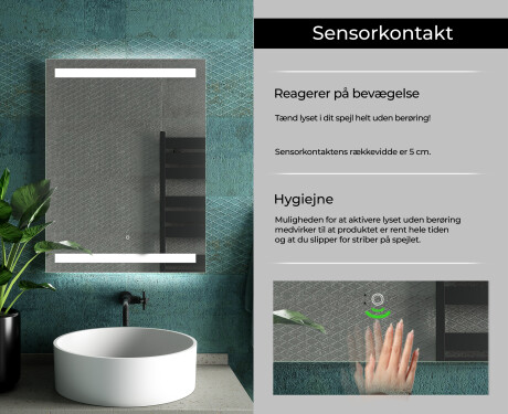 Badeværelsesspejle med LED lys til væg L09 #7
