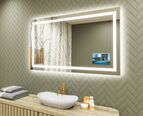 Badeværelsesspejle med LED lys til væg L15 120x80cm - SmartScreen, DualColor