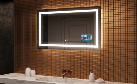 Badeværelsesspejle med LED lys til væg L15 120x80cm - SmartScreen, DualColor, Varmemåtte