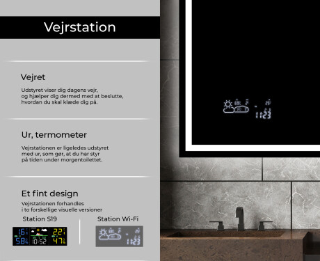 Spejl med lys til badeværelse L49 #5