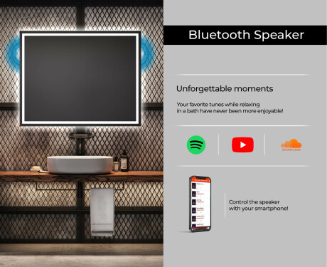 Spejl med lys til badeværelse L49 #6