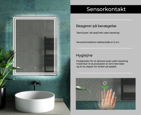 Badeværelsesspejle med LED lys til væg L57 #7