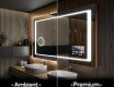 Spejl med lys til badeværelse L61