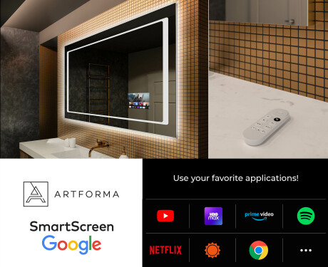 Spejl med lys til badeværelse L61 #4