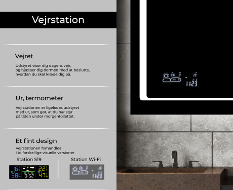 Spejl med lys til badeværelse L61 #5