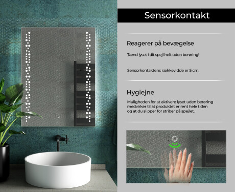 Badeværelsesspejl med lys L65 #7