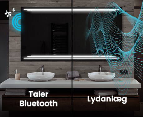 Spejl med lys til badeværelse L75 #5