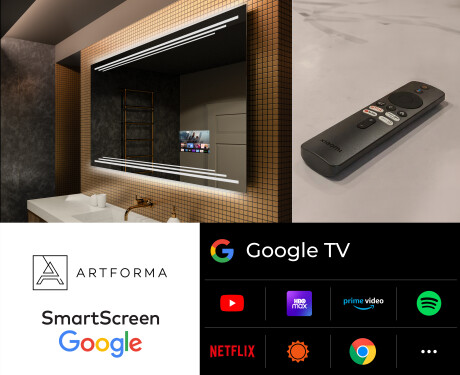 Spejl med lys til badeværelse L75 #5