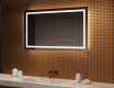 Badeværelsesspejl med lys 120x70cm med koldt LED-lys 7000K, varmt lys 3000K eller neutralt lys 4500K