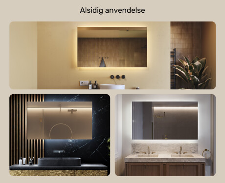 Badeværelsesspejl med lys 120x70cm med koldt LED-lys 7000K, varmt lys 3000K eller neutralt lys 4500K #2