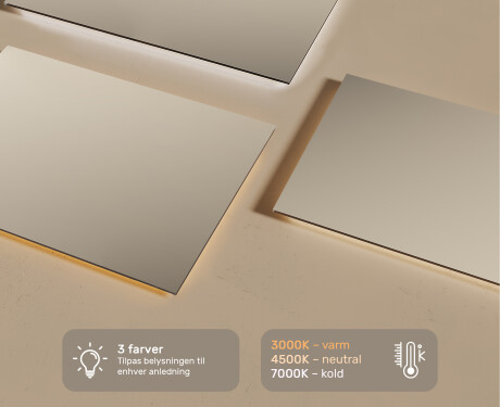 Badeværelsesspejl med lys 120x70cm med koldt LED-lys 7000K, varmt lys 3000K eller neutralt lys 4500K #3