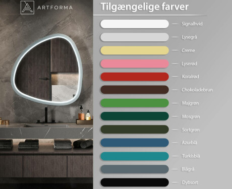 Uregelmæssigt LED-spejl med højglanslakeret MDF-ramme L308 #3