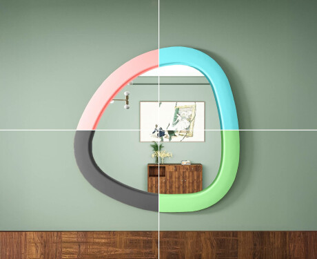 LED-spejl med uregelmæssig form og lakeret MDF-ramme L308 #6