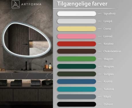 Asymmetrisk LED-spejl med lakeret MDF-ramme L310 #3