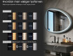 Asymmetrisk LED-spejl med lakeret MDF-ramme L310 #5