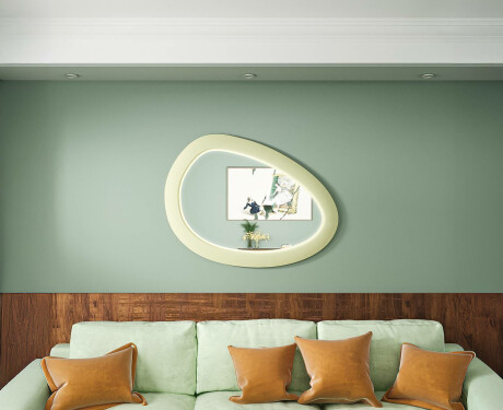 Asymmetrisk LED-spejl med MDF-ramme L310 #2