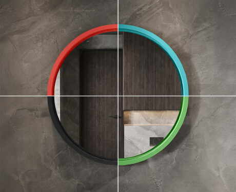 Rundt LED-spejl i en lakeret MDF-ramme L306 #7