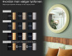 LED-spejl med MDF i en rund, lakeret ramme L306 #5