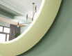 LED-spejl med MDF i en rund, lakeret ramme L306 #6