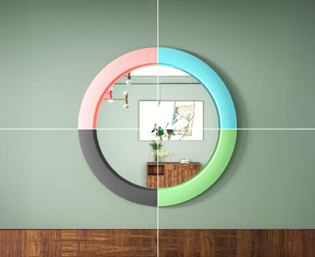 LED-spejl med MDF i en rund, lakeret ramme L306 #7