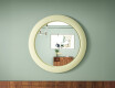 LED-spejl med MDF i en rund, lakeret ramme L306 #8