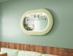 Moderne LED-spejl med stadionform og MDF-ramme L307