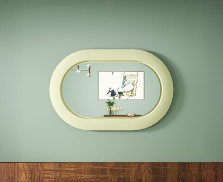 Moderne LED-spejl med stadionform og MDF-ramme L307 #4