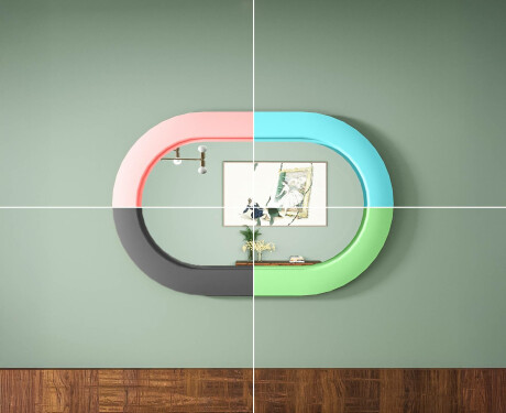 Moderne LED-spejl med stadionform og MDF-ramme L307 #6