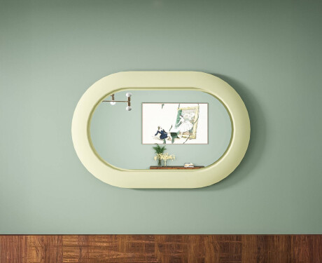 Moderne LED-spejl med stadionform og MDF-ramme L307 #7