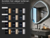 Rombeformet LED-spejl i en lakeret MDF-ramme L309 #5