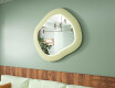 Designer LED-spejl med MDF i geometrisk form L309