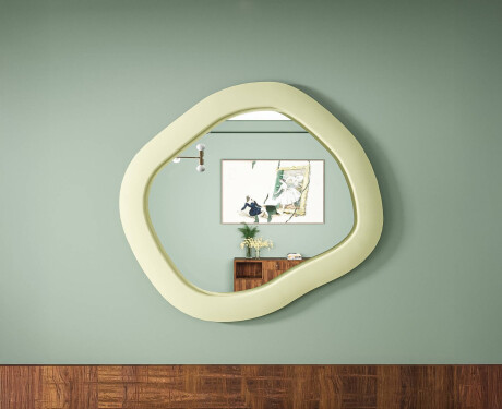 Designer LED-spejl med MDF i geometrisk form L309 #7