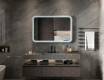 Afrundet LED-spejl med lakeret MDF-ramme L305 #2